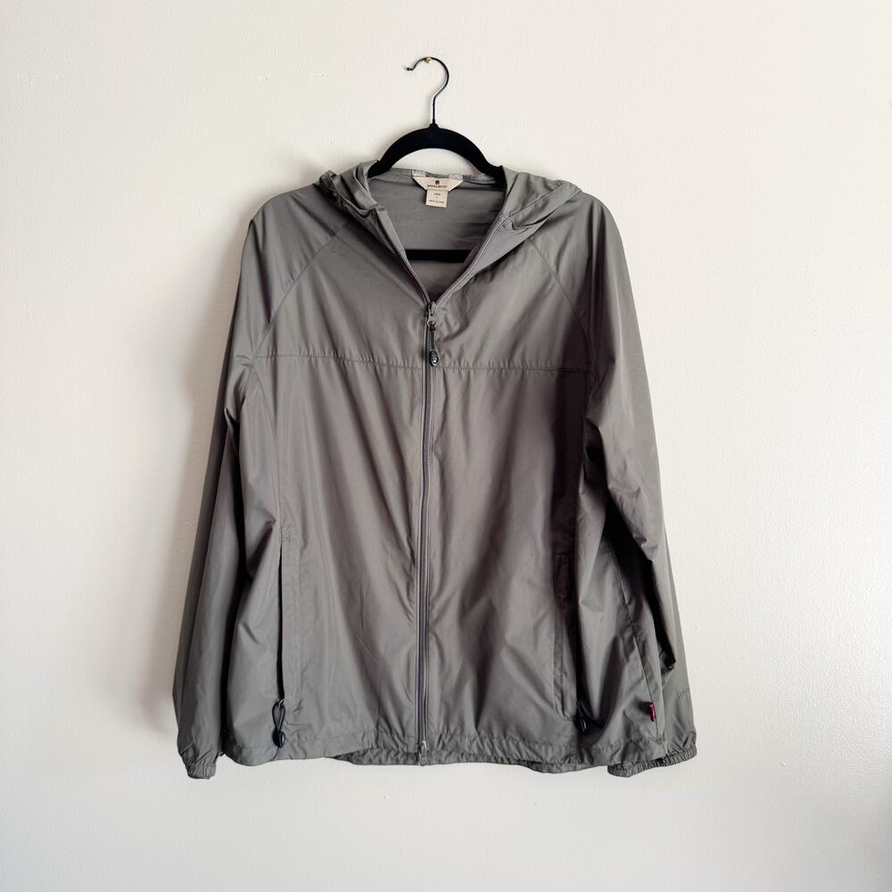 Woolrich Olive Green Full Zip Hooded Spring Rain Jacket  - Large